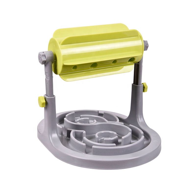 Adjustable Height Iq Training Toy Treat Dispenser Eating Puzzle Bowl Pet Cat Dog Food Slow Feeder