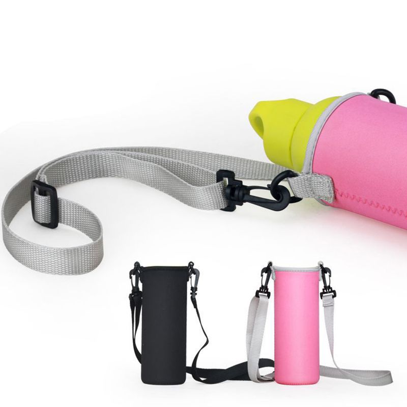 Adjustable Strap Thermos Glass Water Bottle Holder Color Can Be Customized Water Bottle Sleeve