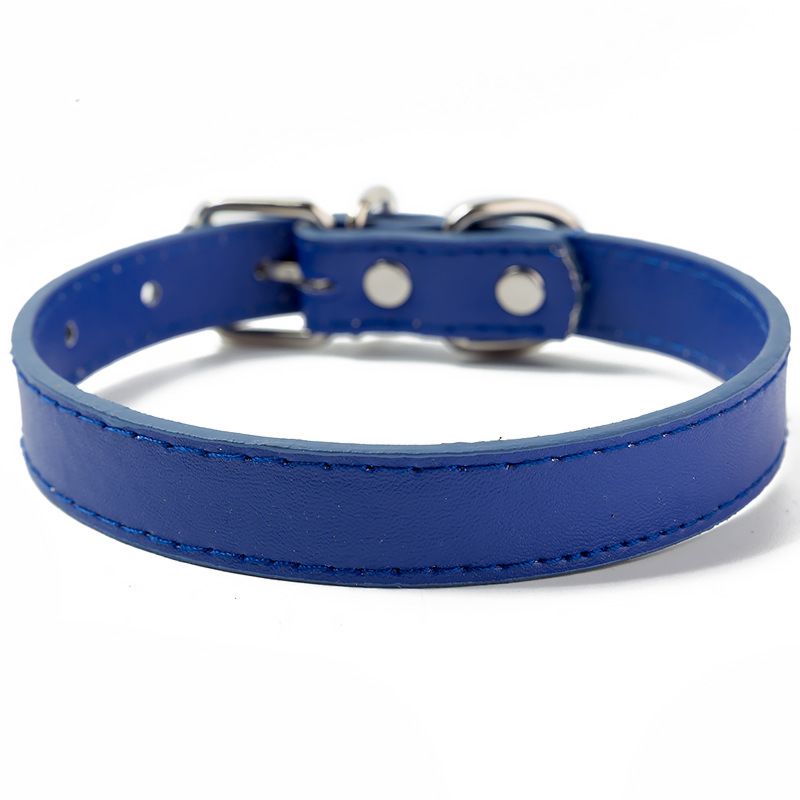 Adjustable Vegan Pu Leather Dog Collar with Buckle
