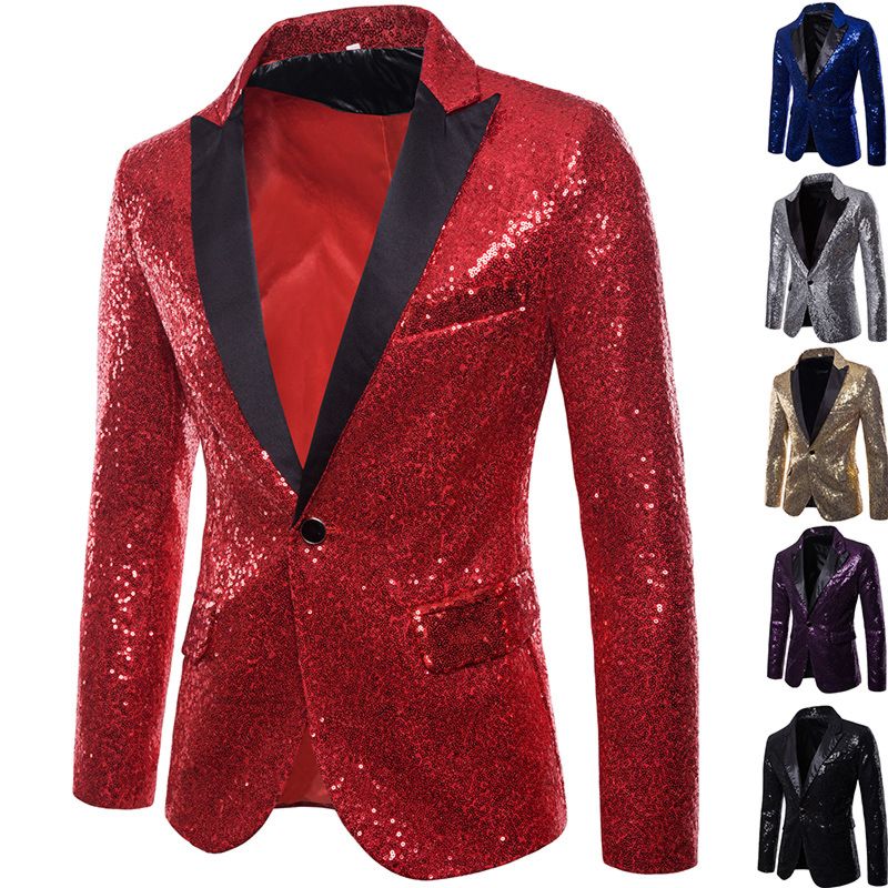 Aixi Sell Sequin Blazers for Men Suit Business Suit-Men