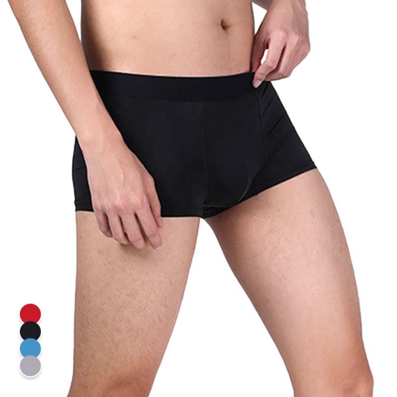 Ama Larsi Boxer Briefs Brief for Man Solid Color Nylon Men Underwear Briefs