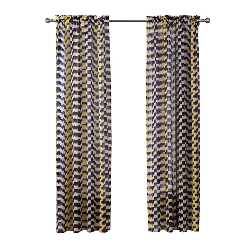 American and European Styles Chevron Wave Blackout Window Curtains for Bedroom