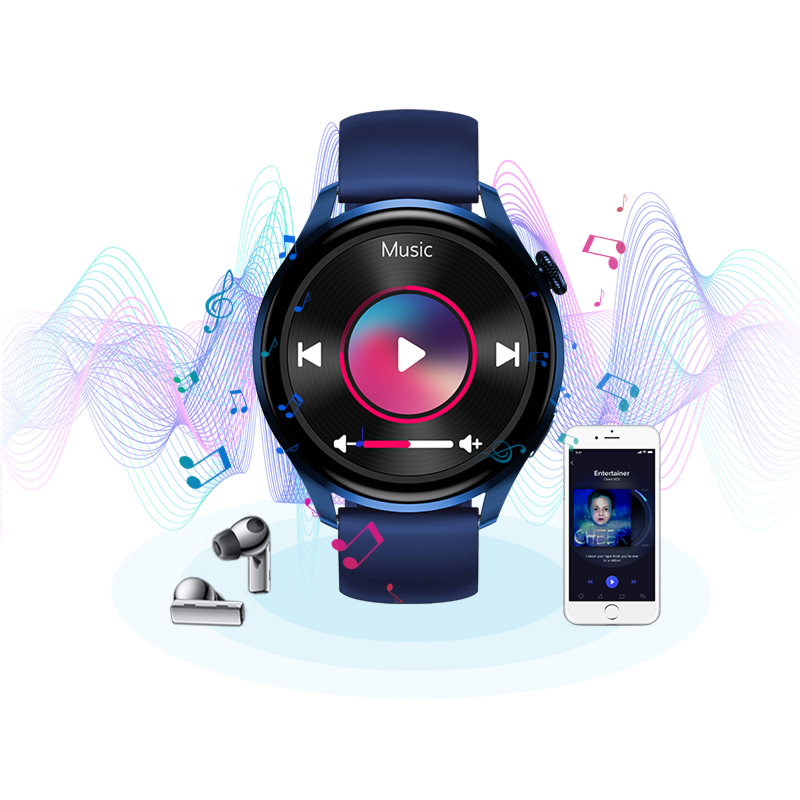 Amoled Smartwatch 1.35'' 420*420 Voice Call Play Music Hr Bp Health Weekly 3D Dynamic Dial Button Function Setting Watch Vhw66