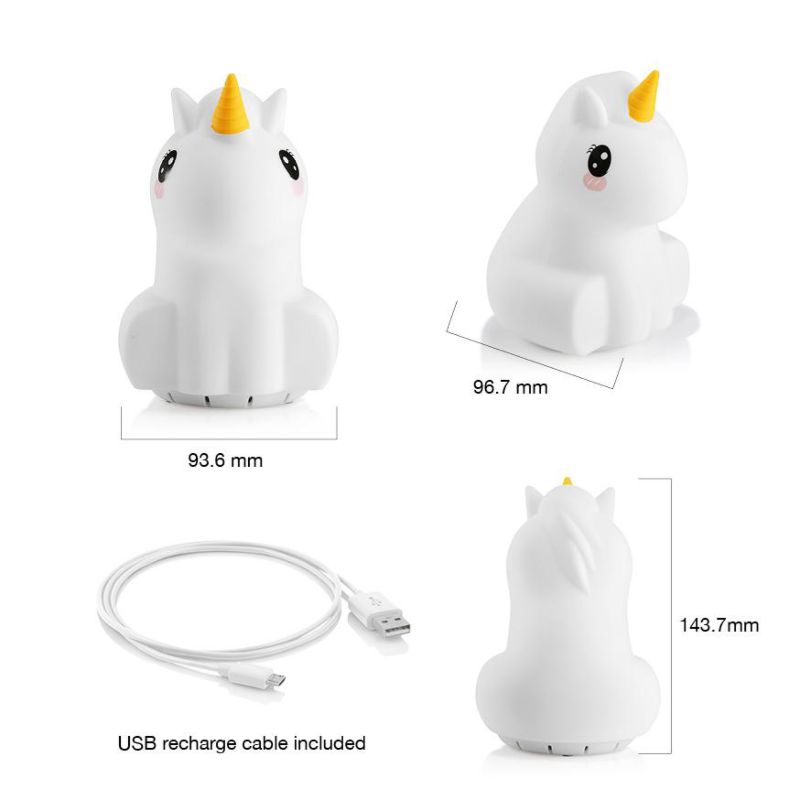 Animal Shape Baby Light Speaker Lamp Living Room Party Decorations Unicorn White Noise Soothing Night Light