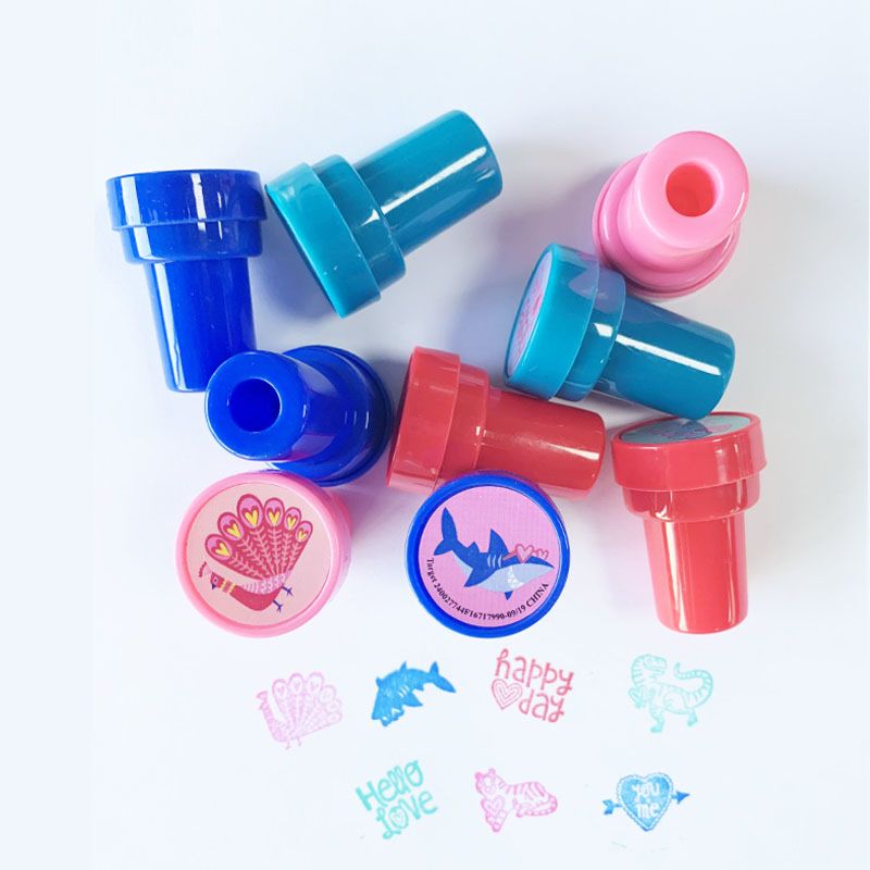 Animals Stamp Set for Kids Rubber Ink Washable Stampers Seal for Children Party Favor Birthday Gift Learn Props(16 Stamps)