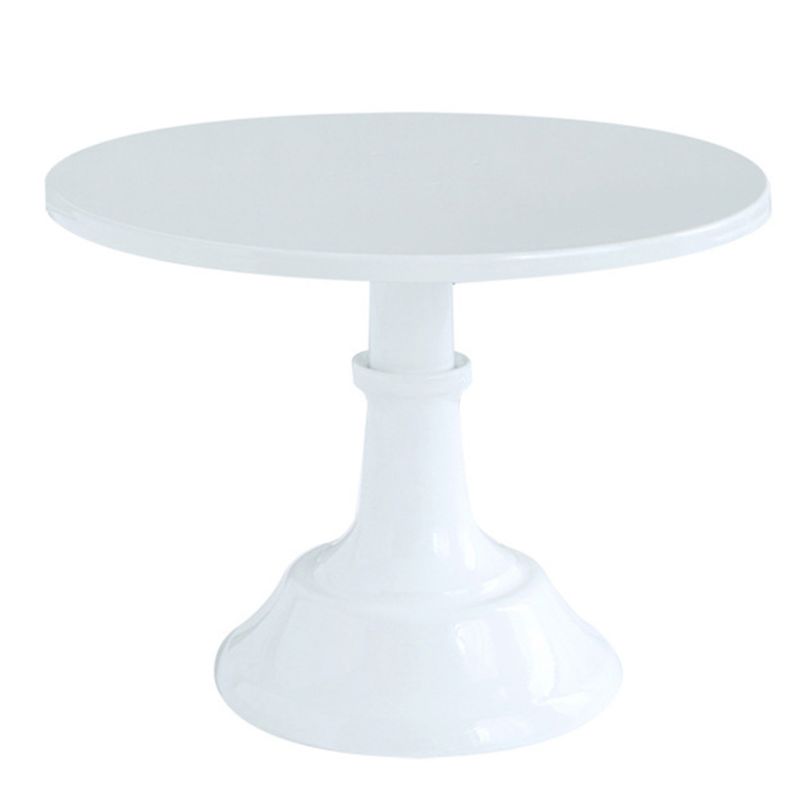 Antique round Metal Cake Stands Iron White Pedestal Dessert Holder Wedding Party Decoration