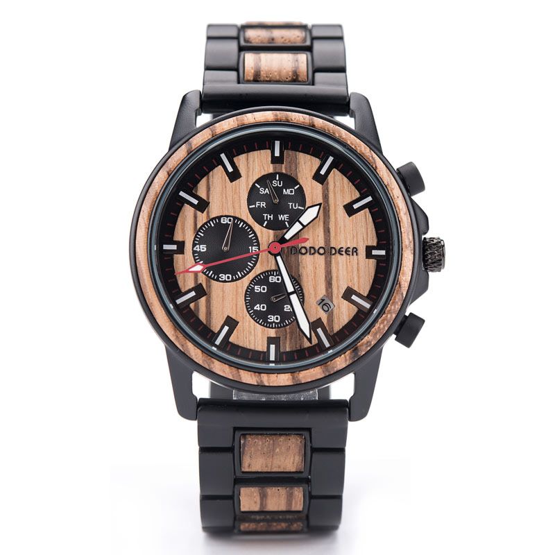 Arabic 1Moq Box Packaging Wood Watches for Men Private Label