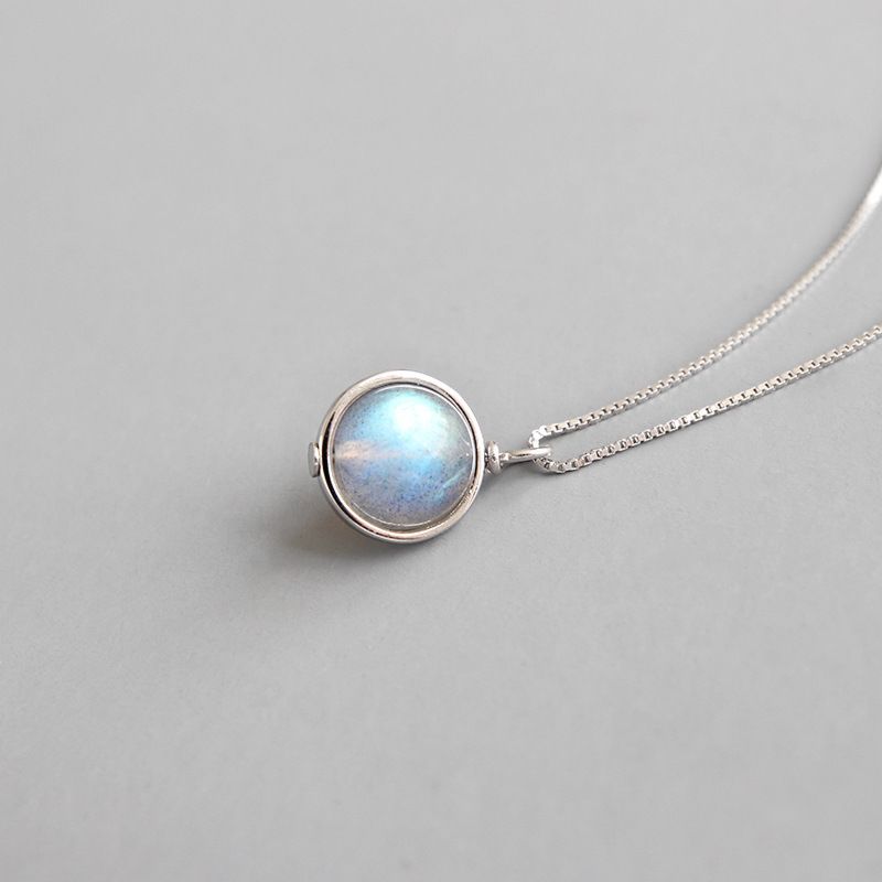 Arrivals 925 Sterling Silver Moonstone Necklace for Gemstone Jewelrys