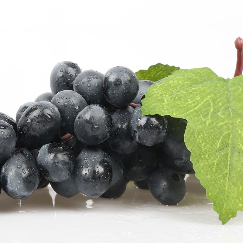 Artificial Grape Bunch Fake Grapes Vine Plastic Raisins Leaf Rattan Fruit Props Indoor Ceiling Decor Grape Leaves Artificial