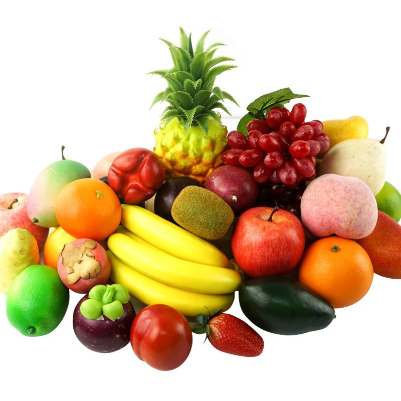 Artificial Lifelike Simulation Apple Banana Lemon Pear Fake Fruit Toy Home Christmas Party Decoration