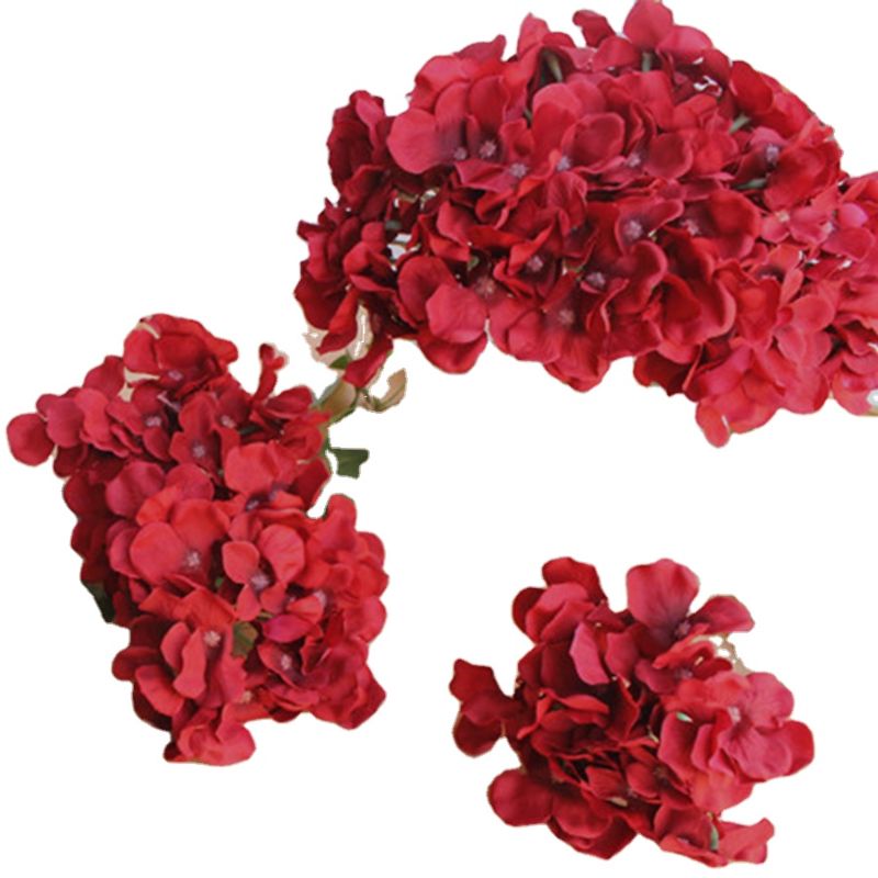 Artificial Silk Hydrangea Flower Heads for Wedding Home Party Backdrop Decoration Flowers Panels Crafts Diy