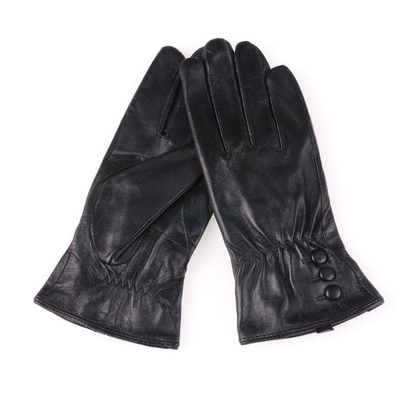 Autumn and Outdoor Cycling, Cycling, Driving, plus Velvet, Warm and Cold, Ladies Leather Gloves