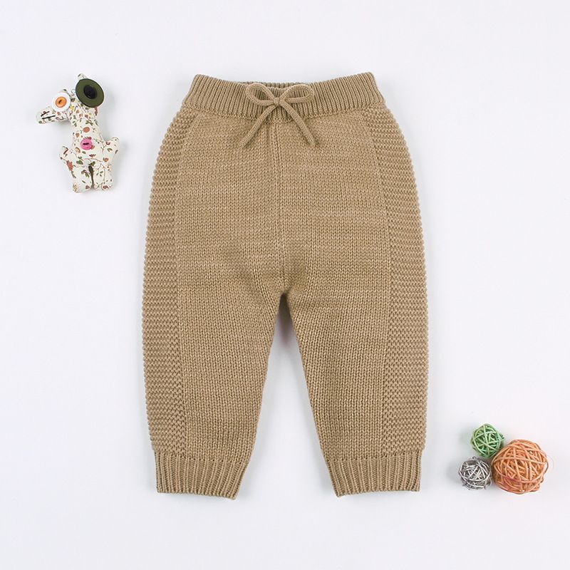 Autumn Newborn Causal Knit Pants Baby Boys Girls Solid One Piece Pant