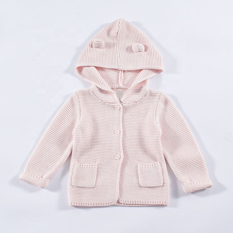 Baby Girl Cardigan Sweater Designs for Baby Girls Knitted Hoodie Baby Chunky Knit Sweater