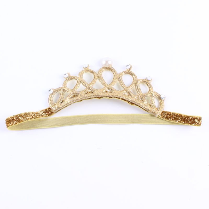 Baby Princess Crown Tiaras Hairband Baby Birthday Party Gold Headband Hair Accessories