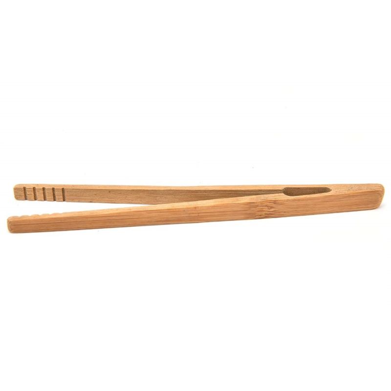 Bamboo Wooden 2-Pack 9.5-Inch Bamboo Kitchen Tongs Toast Tongs Bamboo Wood Food Tongs