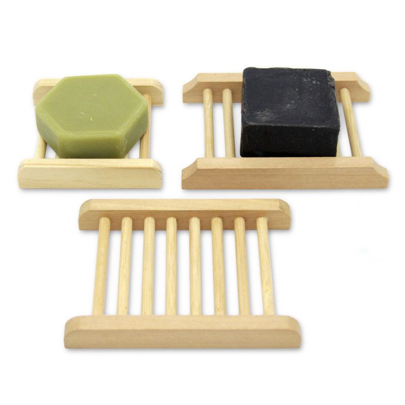 Bamboo Wooden Soap Dishes Wood Soap Dish Holder Eco Friendly for Shower