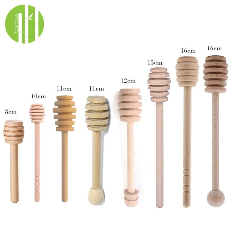 Wooden Honey Dipper with Custom Logo