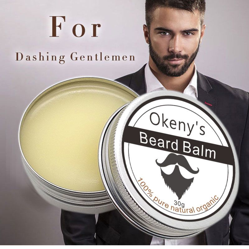 Beard Balm Men Beard Oil Hair Growth Wax Product Conditioner Organic Ingredients Mustache Moisturizing 30G