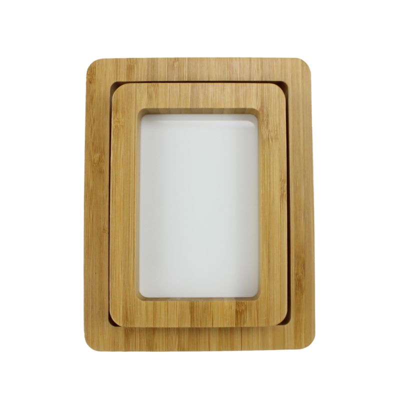 Beautiful Blank Sublimation Bamboo Photo Frame with Double Inserted Aluminum Sheet