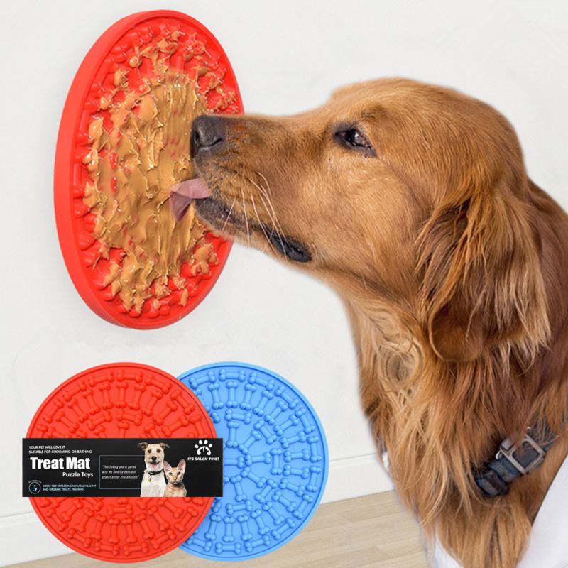 Bhd Silicone Dog Food Mat Dog Slow Feeder, Pet Dog Lick Pad, Bath Washing Distraction Dog Lick Mat