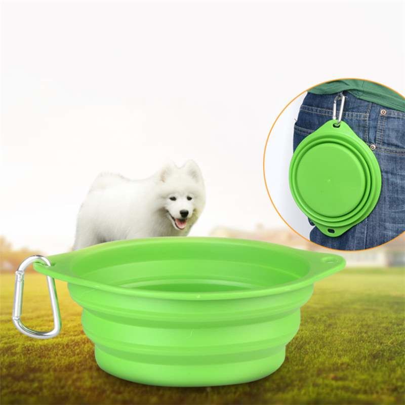 Binaural Food Travel Collapsible Dog Bowl Fast Delivery