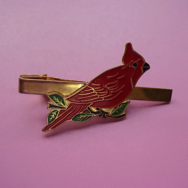 Bird Image Metal Tie Bar, Gifts for Wedding