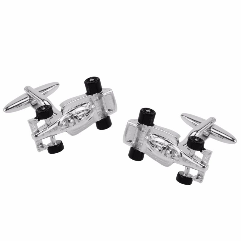 Black F1 Racing Car Cufflinks for Mens
