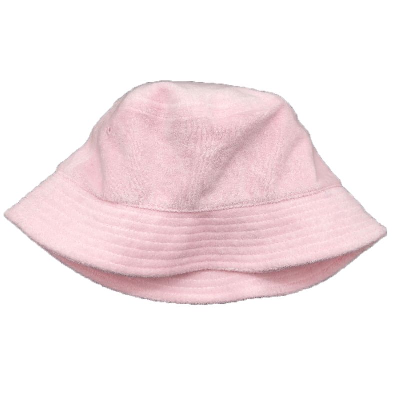 Blank Polyester Pink Terry Towel Fabric Breathable and Soft Foldable Lovely Bucket Hats