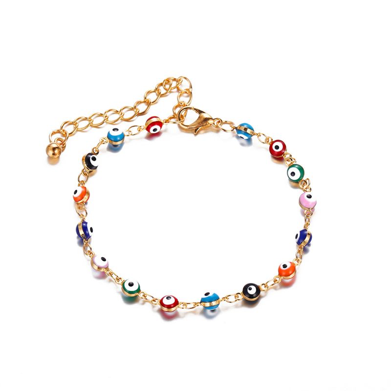 Bohemian Colorful Eye Beads Anklets for Women Gold Color Ocean Beach Ankle Bracelet Foot Leg Chain Jewelry