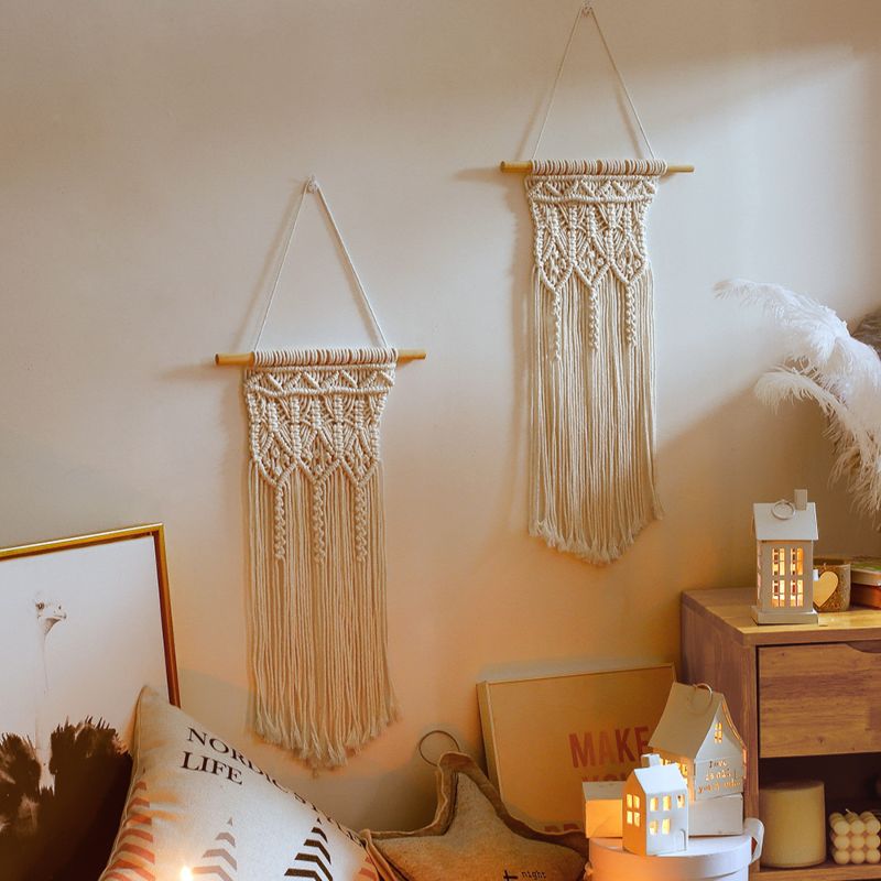 Boho Nordic Indian Luxury Wall Decor Hanging Home Tassel Christmas Wedding Decoration Cotton Woven Macrame Wall Hanging Tapestry