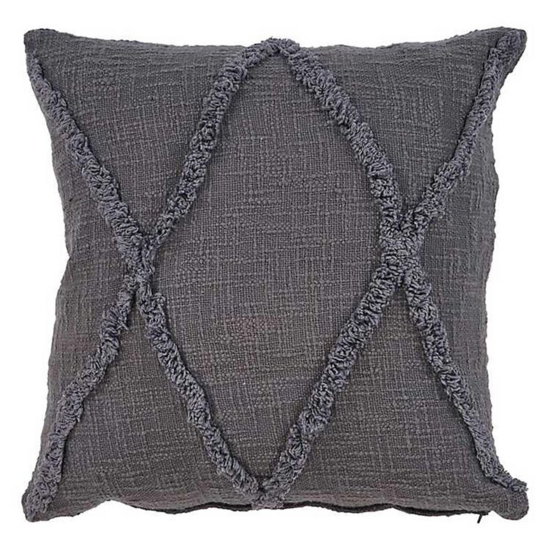 Boho Style Decorative Pillow Cover Embroidered Tufted Pillows Cushions Cotton Khakhi Brown Cushion Cover Sham
