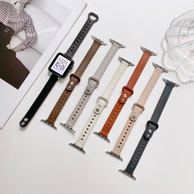 Boorui Luxury Leather 38Mm 42Mm Wristbands Correa for Apple Watch Women Sublimation Band for Iwatch Series