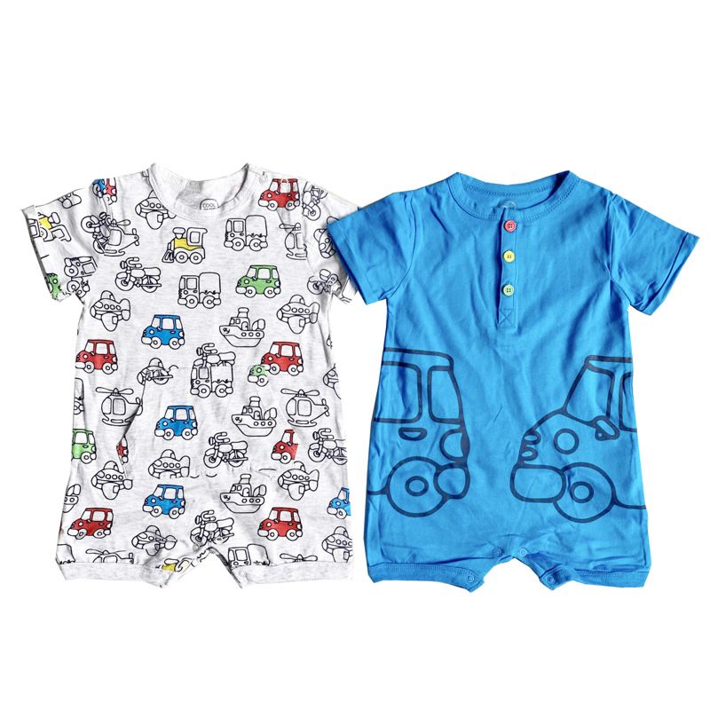 Born Cute Short Sleeve Cotton Infant Baby Boys Stock Lots Rompers