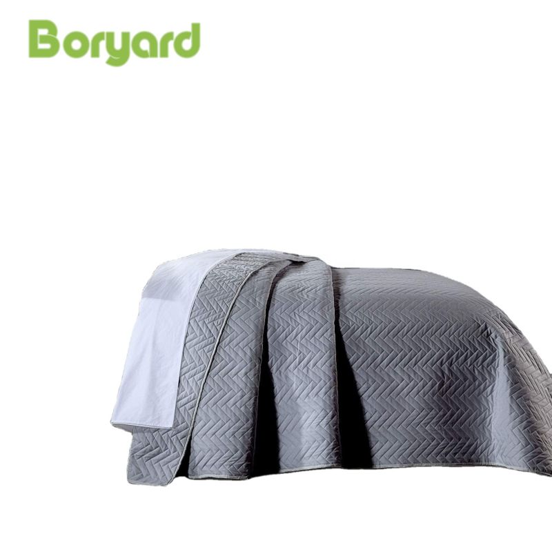 Boryard Bedding Set Decor Gray 3Pcs Queen Size Coverlet Embossed Quilt Bedspread