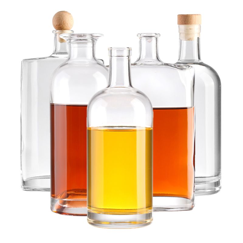Bottles for Vodka Gin Empty Glass Bottle 500Ml 700Ml 750Ml 1000Ml Liquor Fancy Costume Vodka Gin Glass Bottle