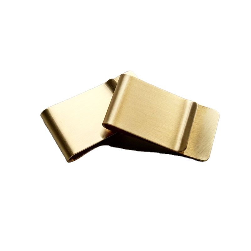 Brass Slim Sleek Money Cash Clip Clamp Blank Metal Copper Money Clip Cash Holder for Men