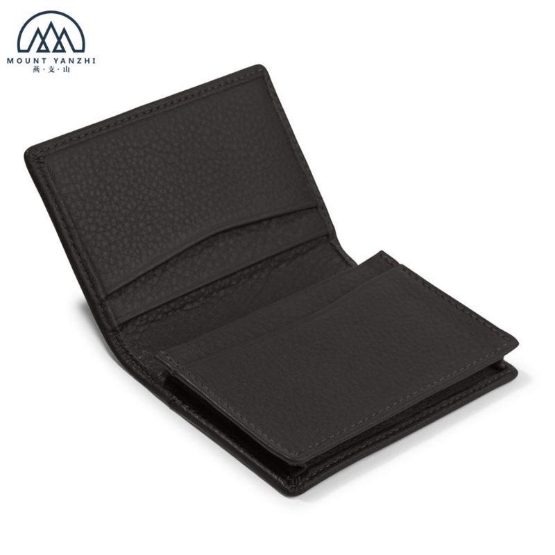 Business Genuine Leather Rfid Bifold Card Holder Case