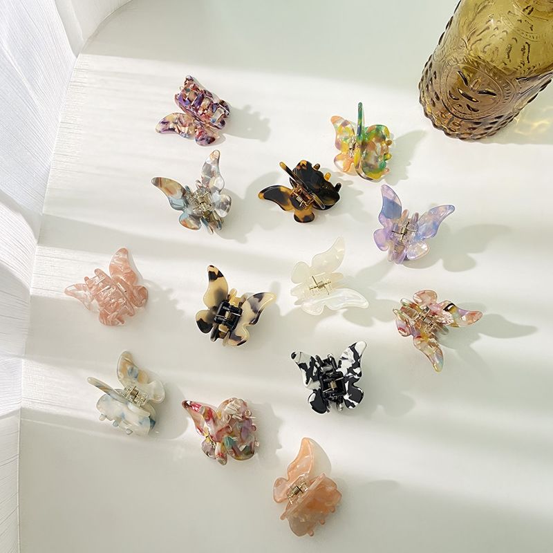 Butterfly Jelly Catch Chuck Translucent Texture Clip Hair Accessories Clamp Temperament Hair Claw Horsetail