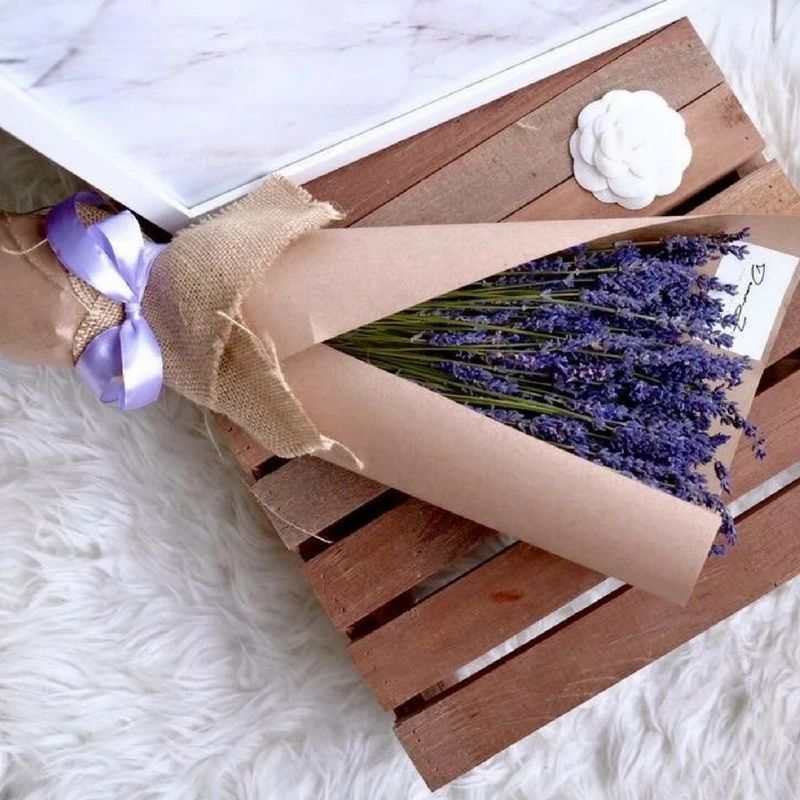 C2146 Natural Real Pressed Florals Dry Lavender Bouquet Dried Lavender Flowers for Wedding Home Decoration