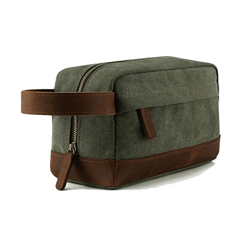 Canvas Toiletry Bag Travel Kit Organizer Dopp Kit Bag for Men