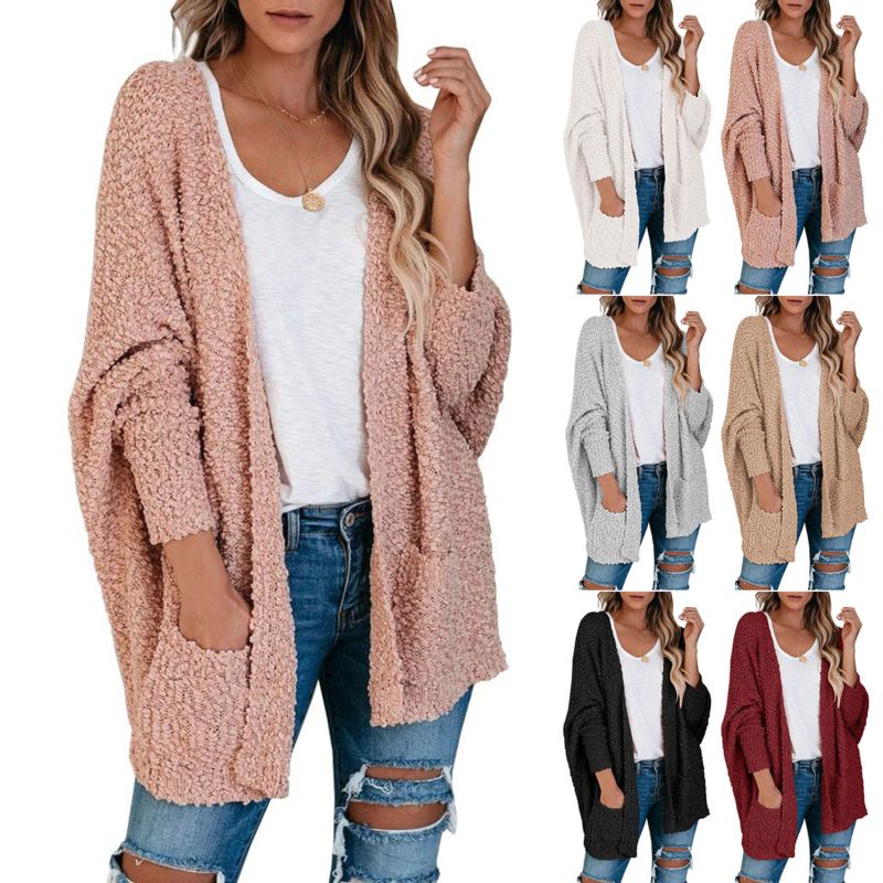 Casual Loose Bat Sleeve Cardigan Coat for Women