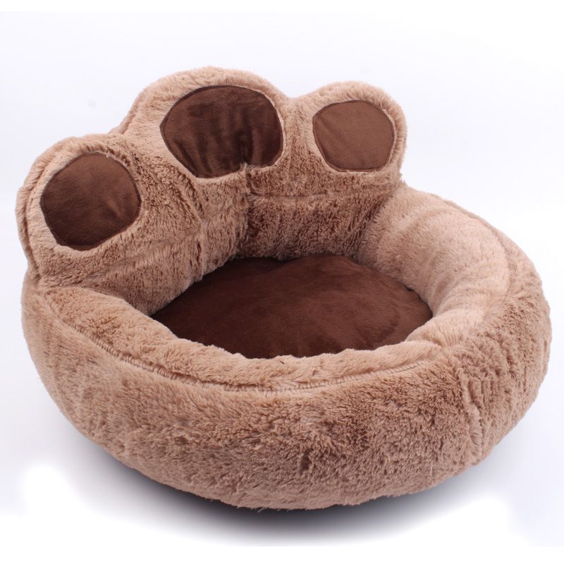 Cat Pad Washable Bear Paw Dog Pad Warm Fluffy Pet Bed