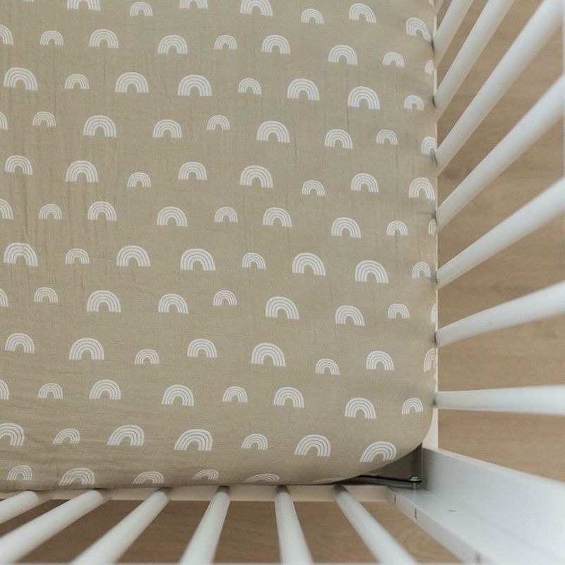 C'dear 100% Cotton Bassinet Sheet Baby Bedding Organic Cotton Muslin Fitted Cot Sheet,Cotton/Spandex Fitted Crib Sheet