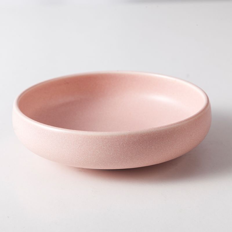 Ceramic Serving Dishes 5Inch 7Inch Korean Plate Pink