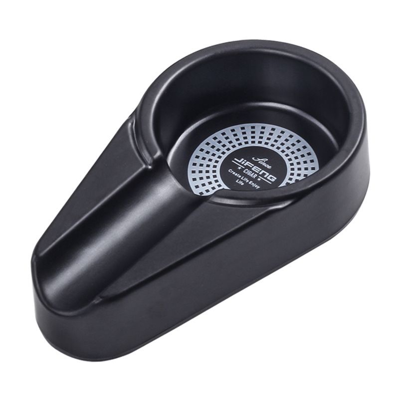 Ceramics Office Cigar Ashtray Portable Mini Cigar Cigarette Ashtray Single Holder round Ash Slot Tobacco Cigarette Ashtray Gift
