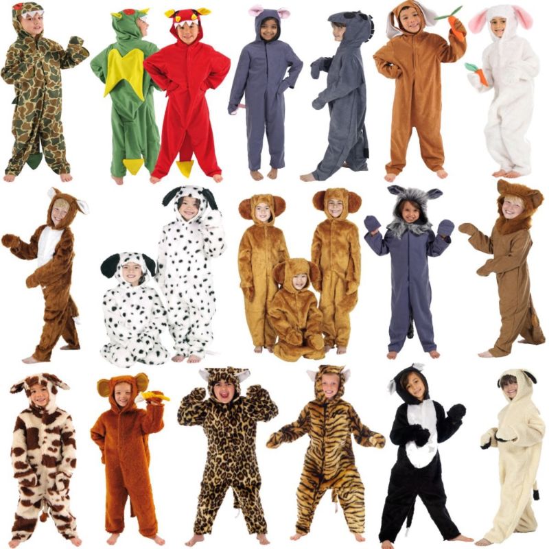 Children Adults Plush Fancy Jungle Farm Animal Halloween Cosplay Costumes