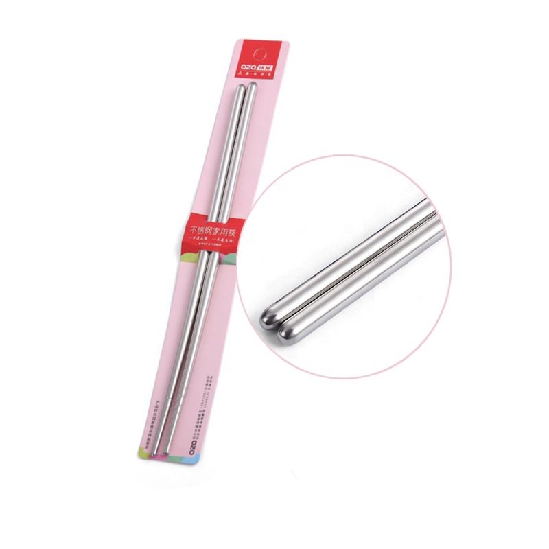 Chinese Luxury Logo Metal Sliver Chopstick Set Travel Reusable Gift Titanium Cutlery Stainless Steel Chopsticks