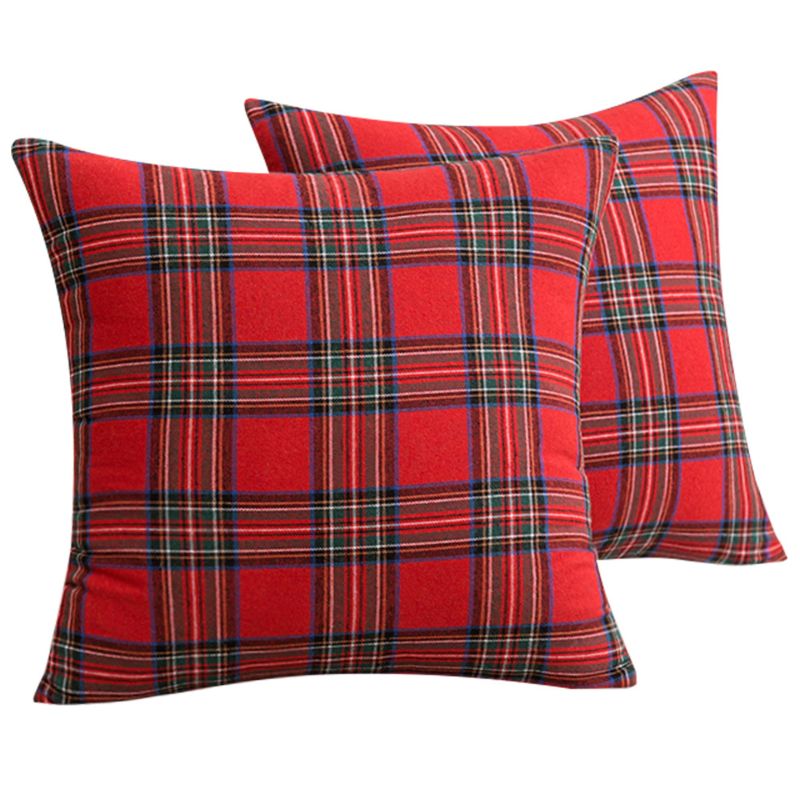Plaid Throw Pillow Covers