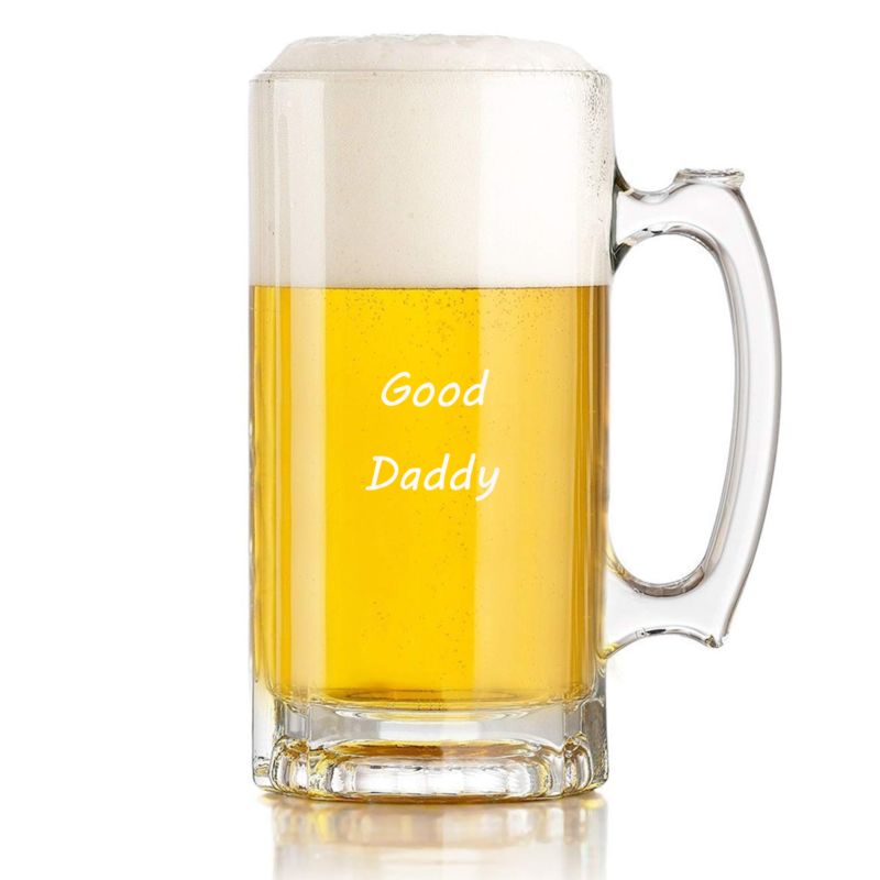 Classic Clear 16Oz Pint Glasses Beer Mugs Drinking Beer Steins Glass Cups with Handle